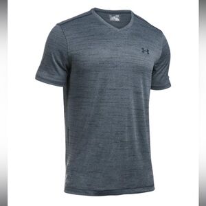 Under Armour Men's Heathered Gray V-Neck Tee